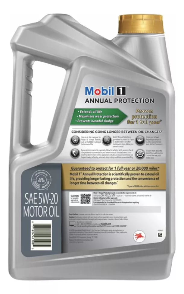 Aceite Mobil 1 5w-20 Proteccion Anual Sintetico 4.73 Litros