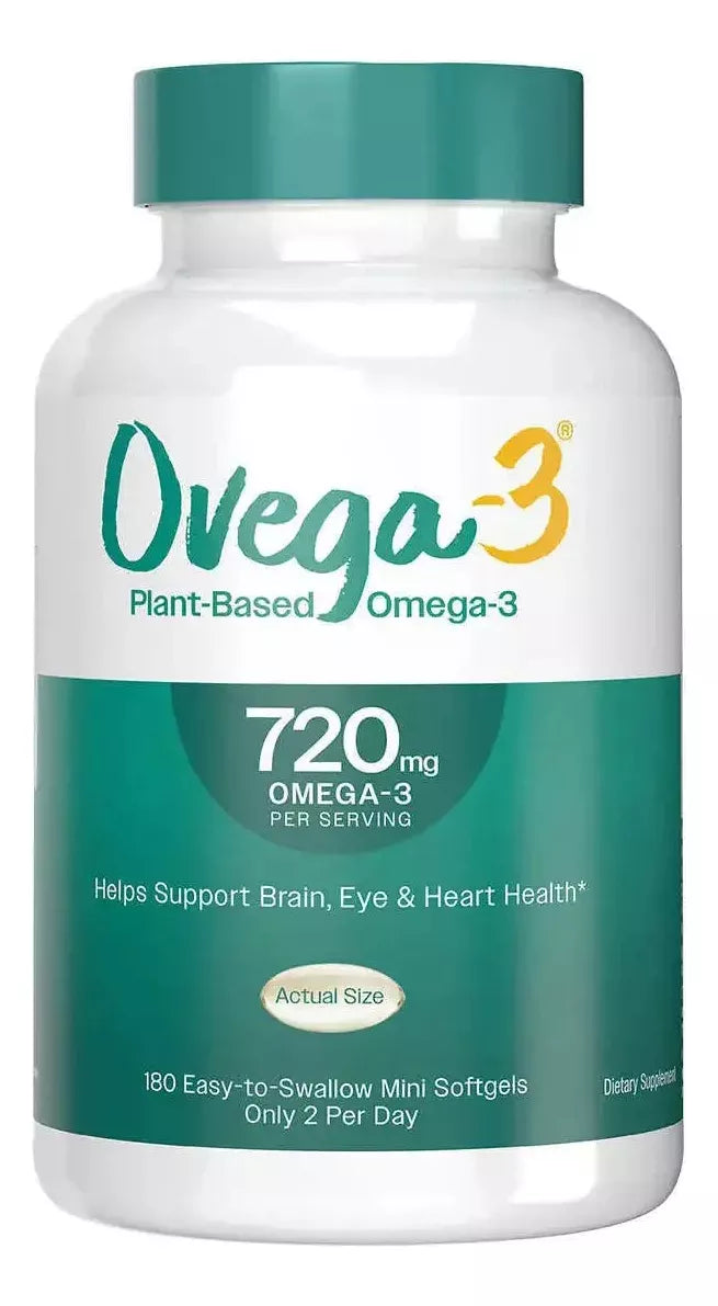 Omega-3 180 Cápsulas Blandas A Base De Plantas Ovega-3