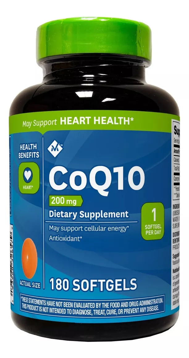 Members Mark Coenzima Coq10 De 200 Mg Con 180 Softgels Sabor Sin Sabor