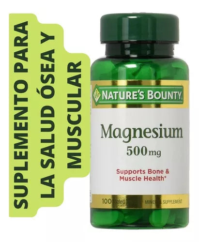 Nature's Bounty Magnesio 500mg, 100 Tabletas