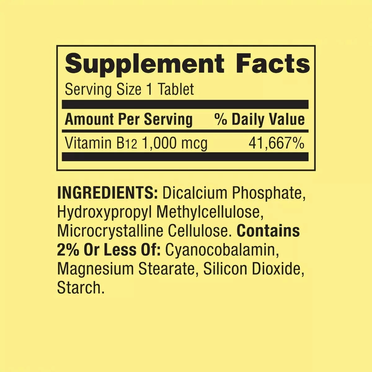 Spring Valley Vitamina B12 1,000mcg -300 Tabletas