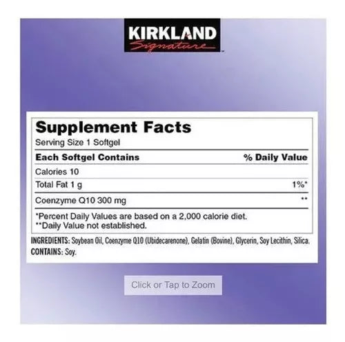 kirkland Coq10 300 Mg 100 Cápsulas