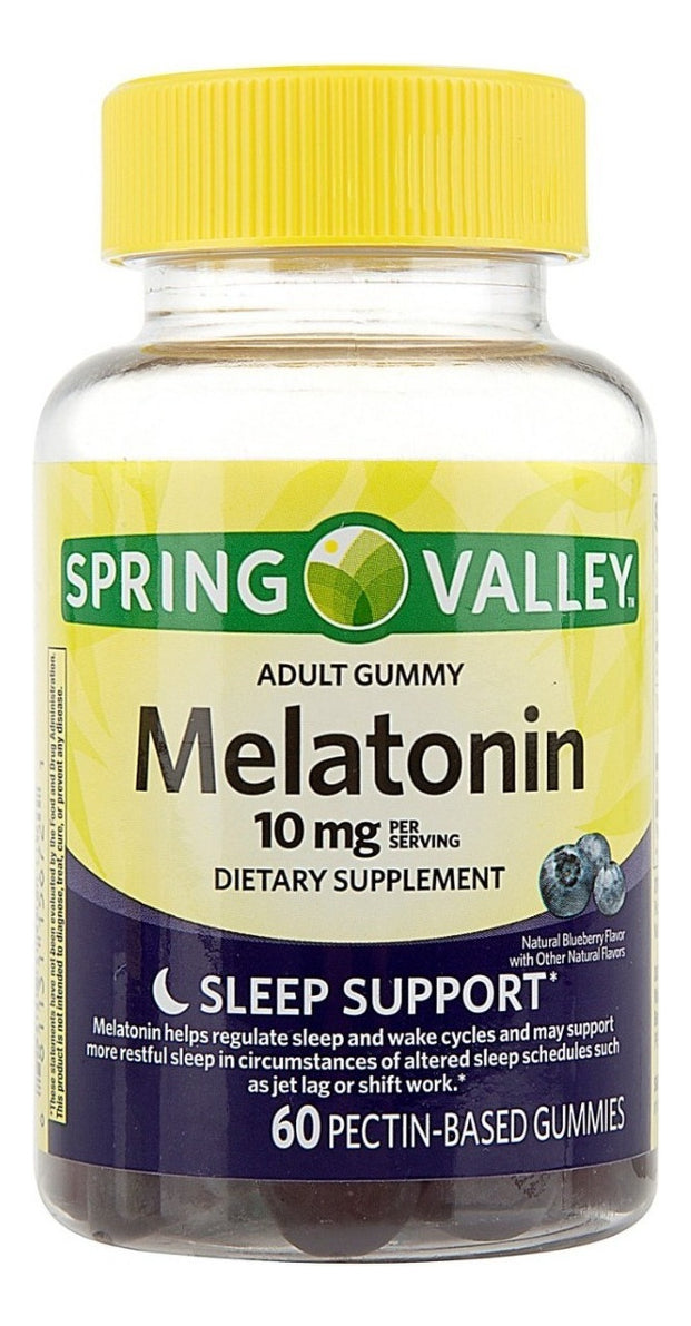 Spring Valley Melatonina 10mg 60 gomitas vegetarianas sabor Blueberry
