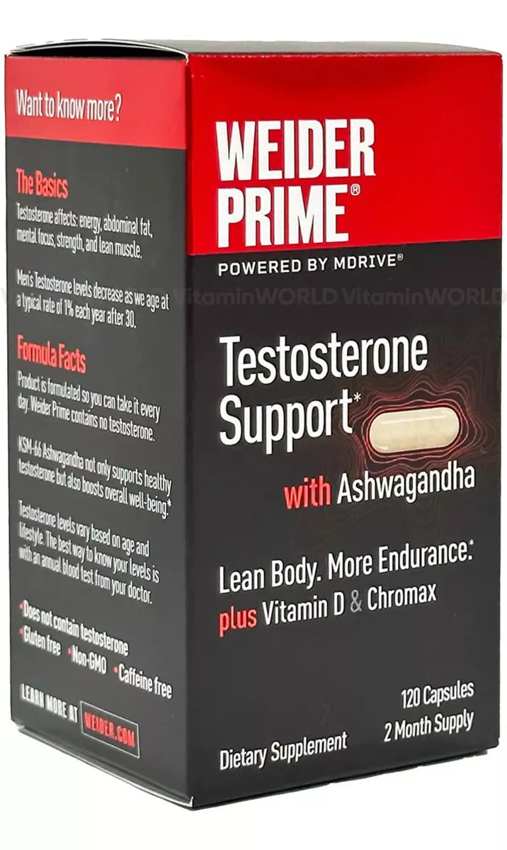 Weider Prime Soporte Testosterona 120 Capsulas
