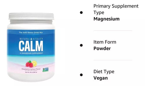 Natural Vitality Calm Frambuesa-limon 567g