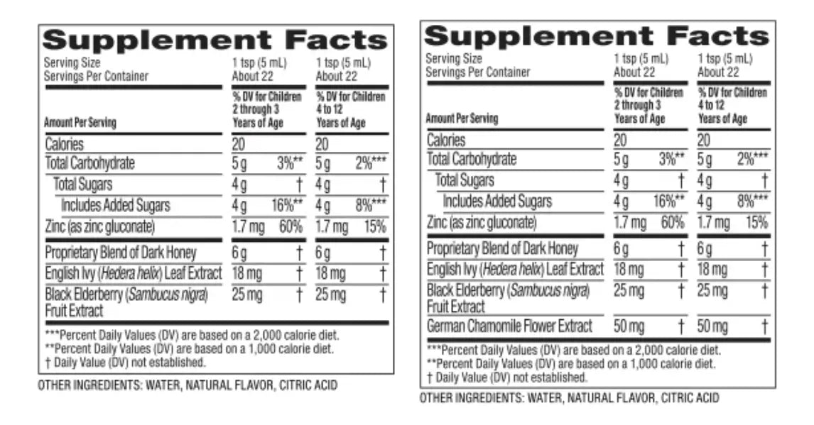 Zarbee's Children's Cough Daytime/nighttime 3pack Importado