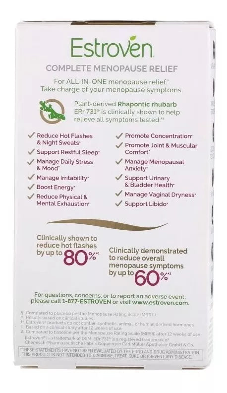 Estroven Alivio De La Menopausia Completo 28 Tabletas
