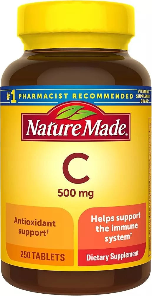 Nature Made Vitamina C 500 Mg Sistema Imune 250 Tabletas