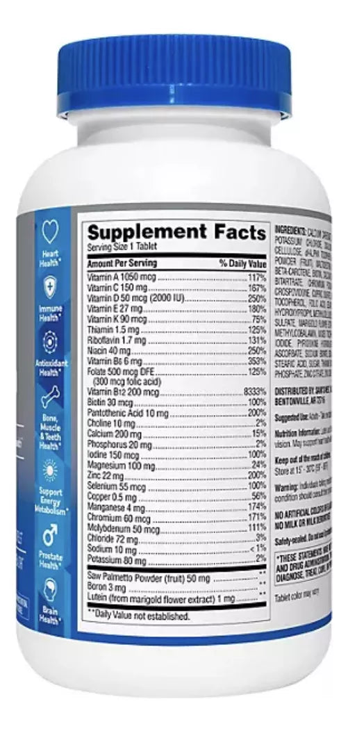 Members Mark Multivitaminico Hombres 50+, 275 Tabletas