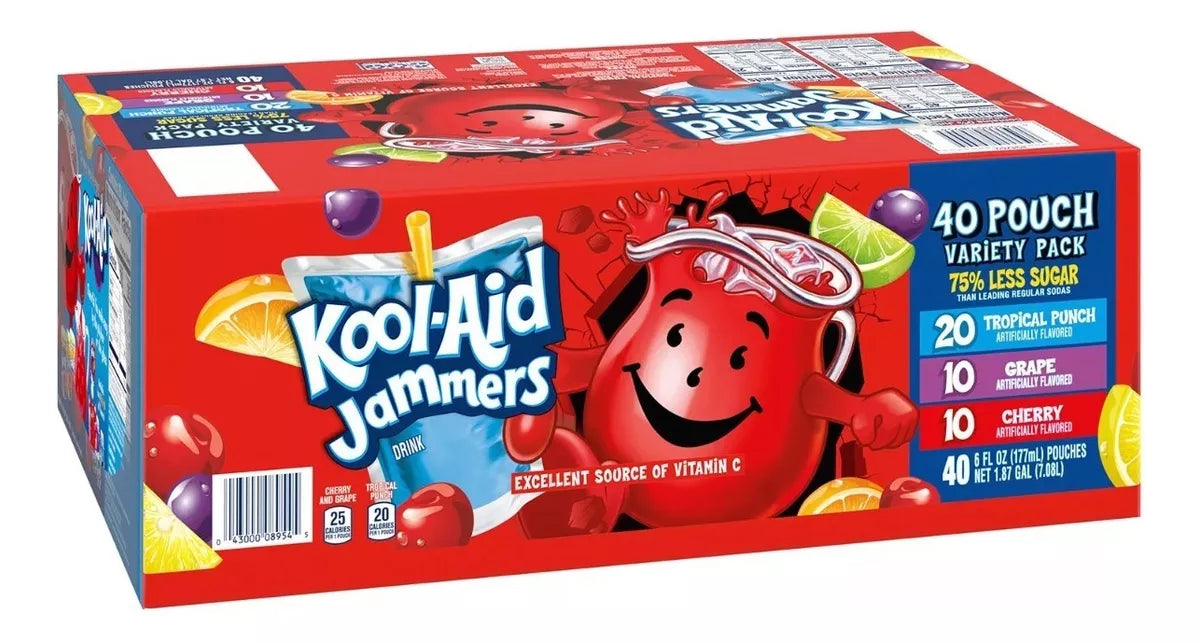 Kool Aid Jammers Tropical Mix Jugos 40 Pz Importados