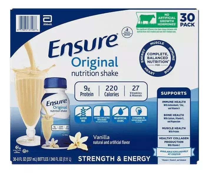 Ensure Original Americano Vanilla Caja De 30 Botellas 237ml