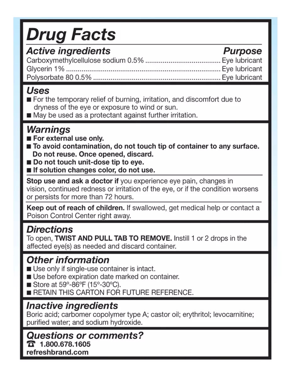 Refresh Optive Advanced Lubricante Para Ojos 30 Ampolletas