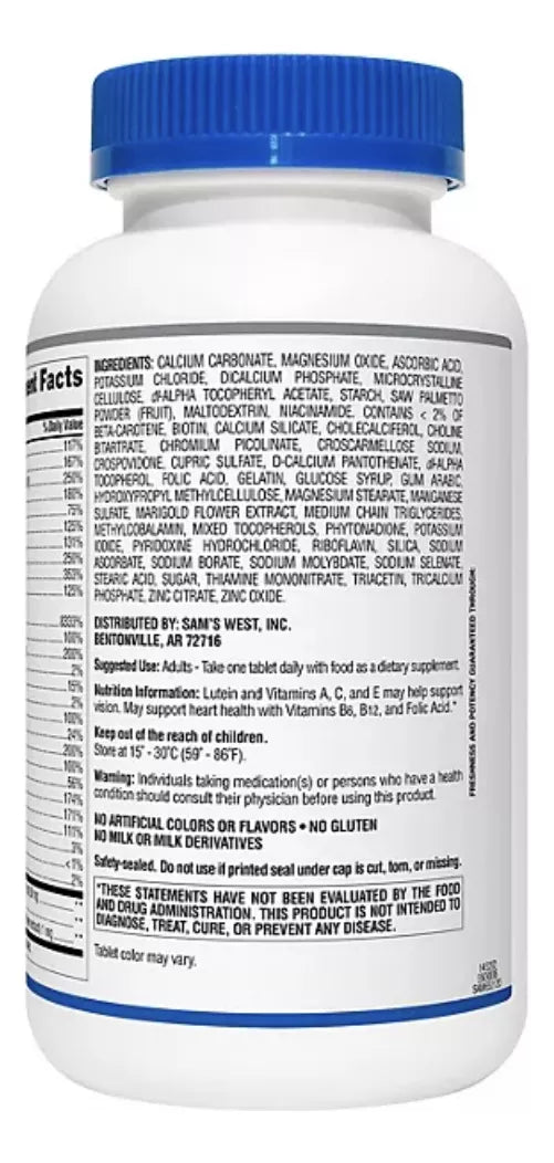 Members Mark Multivitaminico Hombres 50+, 275 Tabletas
