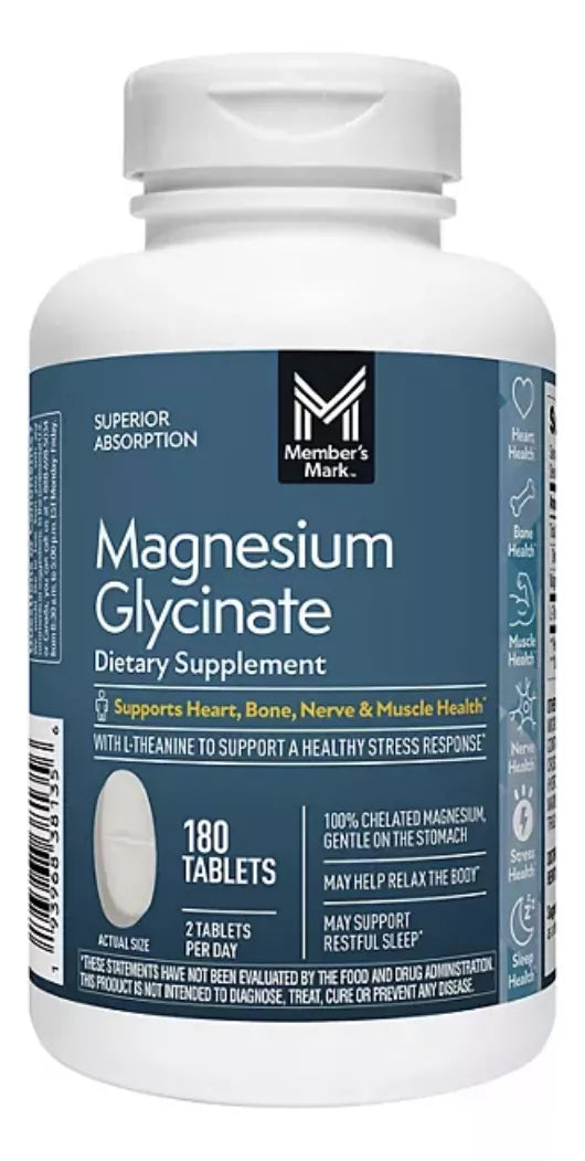 Members Mark Glicinato De Magnesio 180 Tabletas