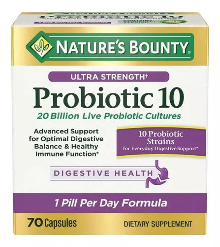 Nature Bounty Probioticos 10 Extra Fuerte  Salud Digestiva 70