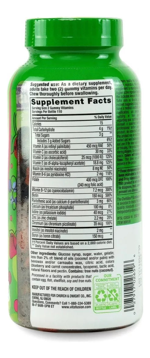 Vitafusion Multivitamínico Damas 220 Gomitas
