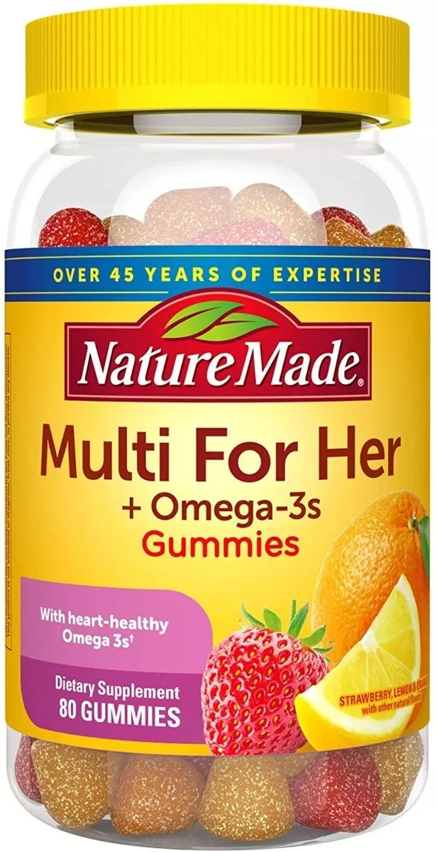 Suplemento Nature Made Multi + Omega For Her 80 Gomitas