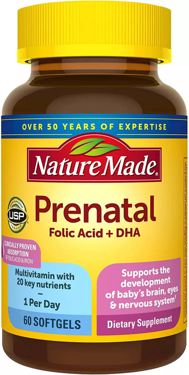 Nature Made Prenatal Folic Acid + Dha 60 Softgels