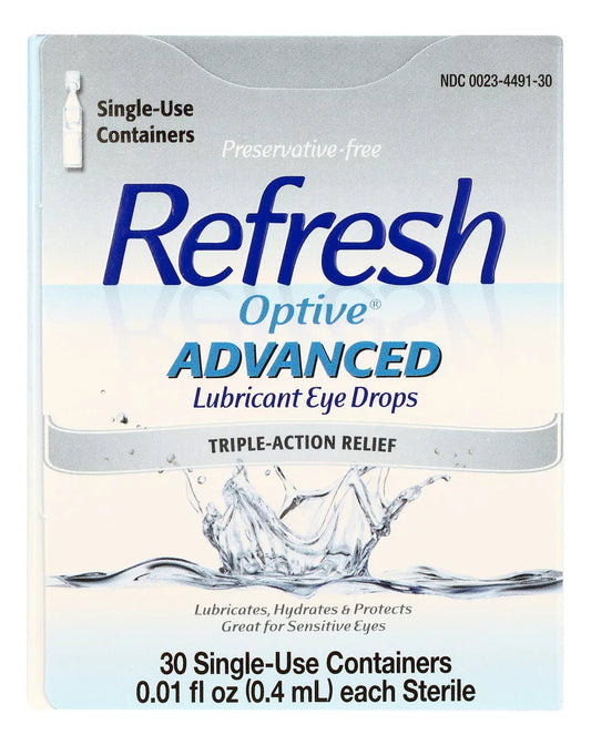 Refresh Optive Advanced Lubricante Para Ojos 30 Ampolletas