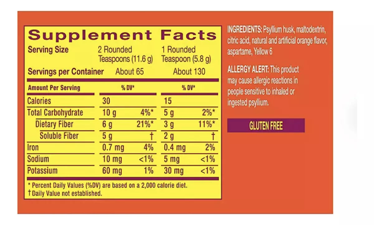 Metamucil Sin Azucar 4 En 1, 754 Gramos 130 Dosis 2 pack