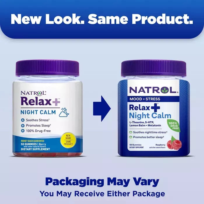 Natrol Relax Night Calm Gummies Berry 50 Gomitas