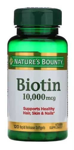 Nature's Bounty Biotina, 10000 Mcg, 120 Softgels