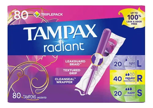 Tampax Radiant Triple Pack 80 Tampones