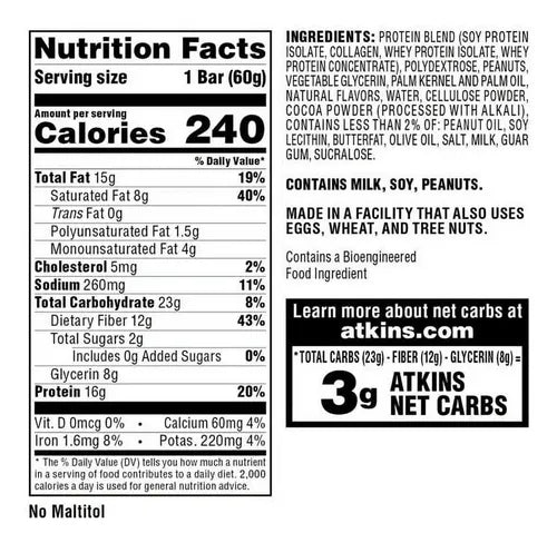 Atkins Protein-rich Meal Bar, Chocolate Peanut Butter