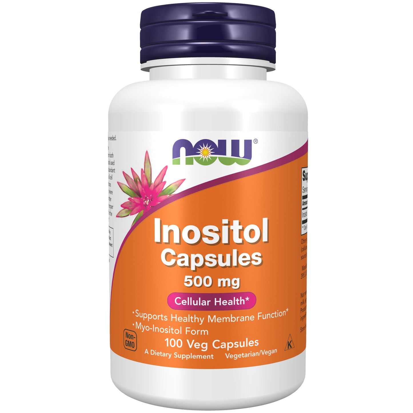 NOW Suplementos Inositol 500 mg 100 Cápsulas Vegetales