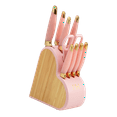 Paris Hilton Juego de Cuchillos en Forma de Corazón de Acero Inoxidable de 10 Piezas Color Rosa
