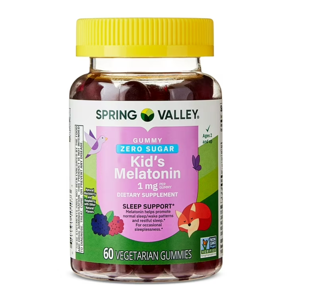 Spring Valley Melatonina Kids 1 Mg 60 Gomitas Vegetarianas Zero Azucar