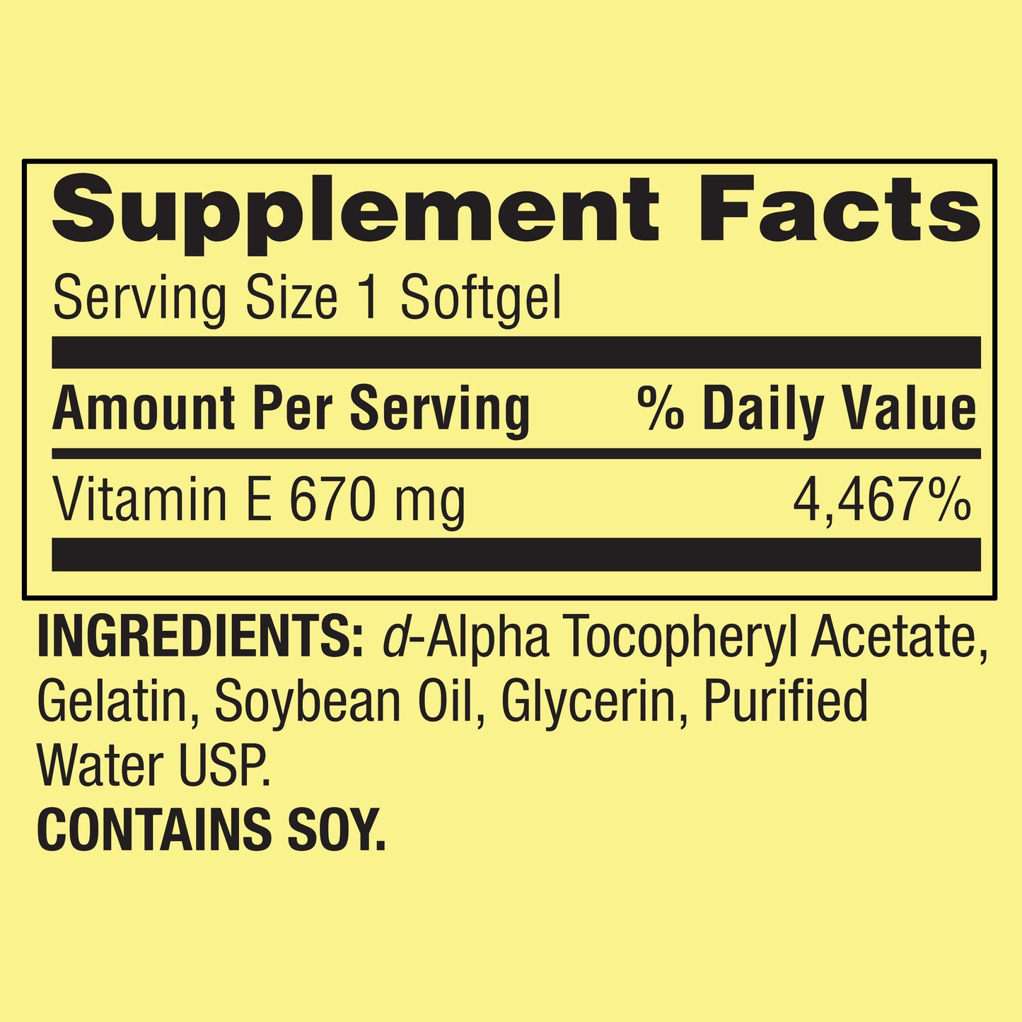 Spring Valley Vitamina E D-alfa 670 mg (1,000 IU), 60 Softgels