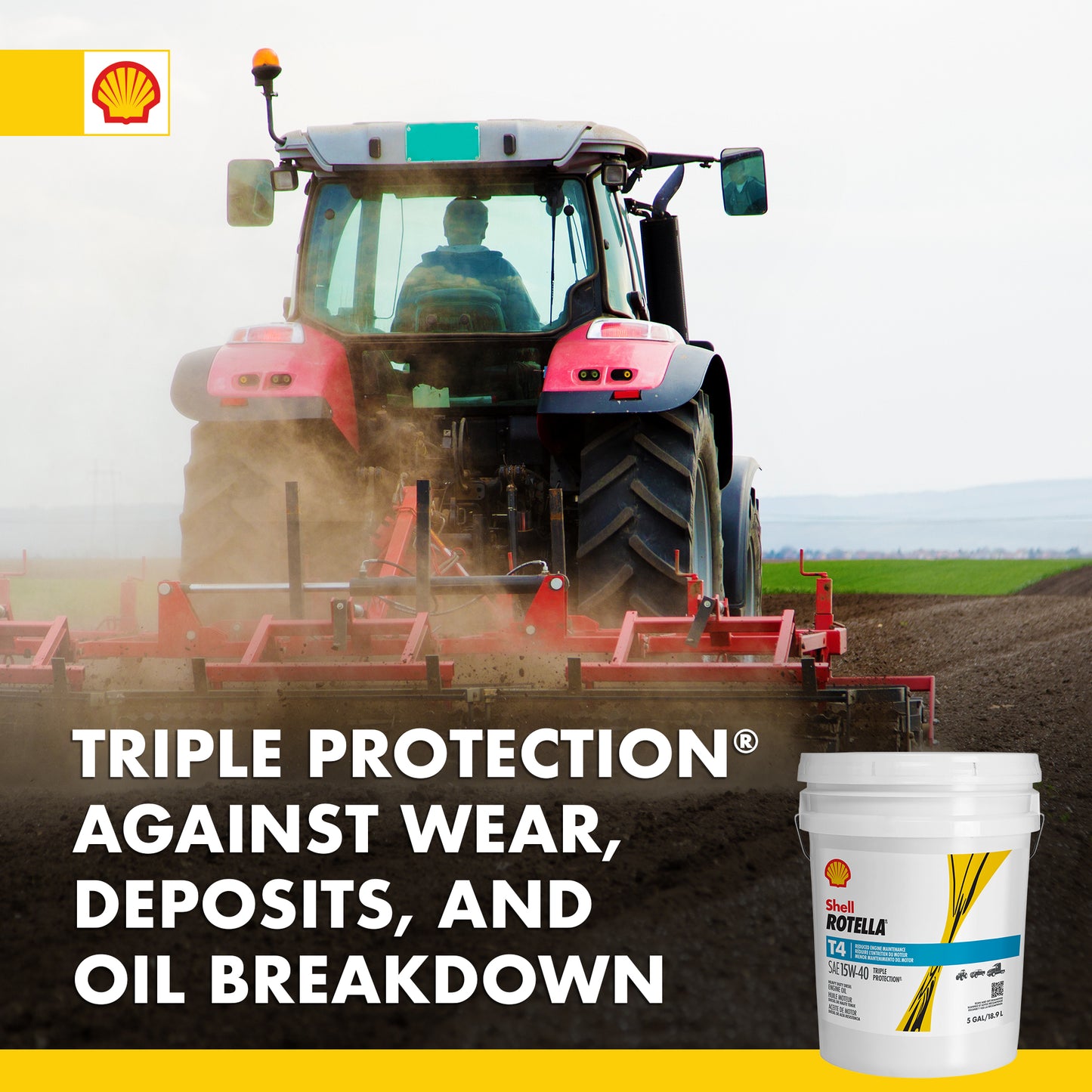 Shell Rotella T4 Triple Protección 15W-40 Aceite de Motor Diesel 18.9l