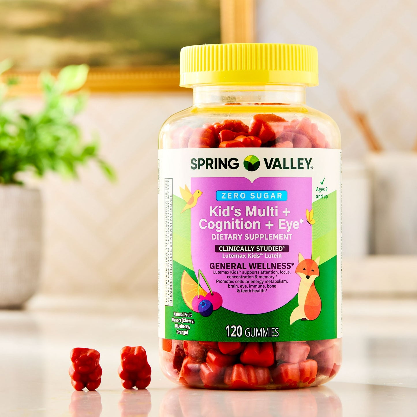 Spring Valley Zero Sugar Kids Multi Cognition Eye 120 Gomitas