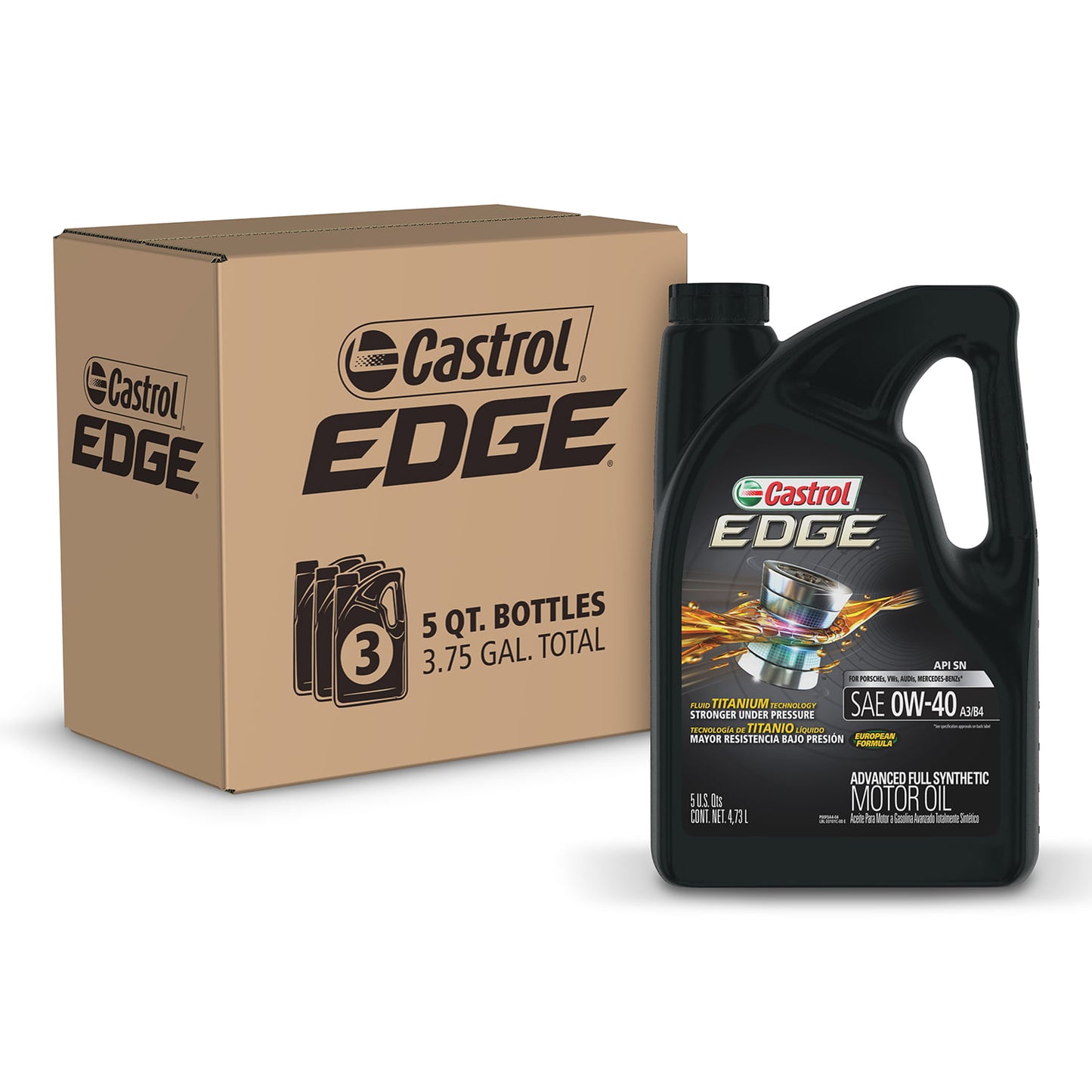 Aceite Castrol Edge 0w-40 Euro 100% Sintético