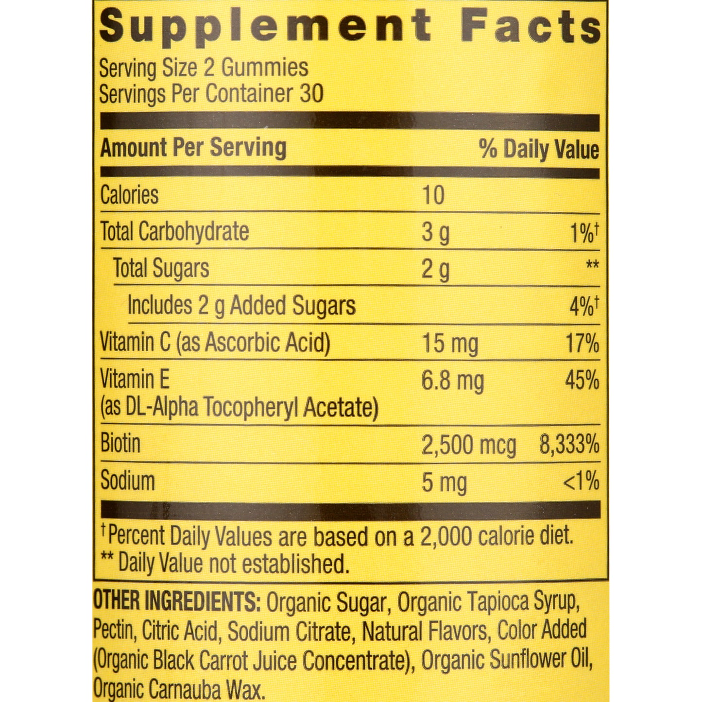 Spring Valley Hair,Skin and nails  Biotina sin OGM 2500 Mcg 60 Unidades Sabor a Fresa