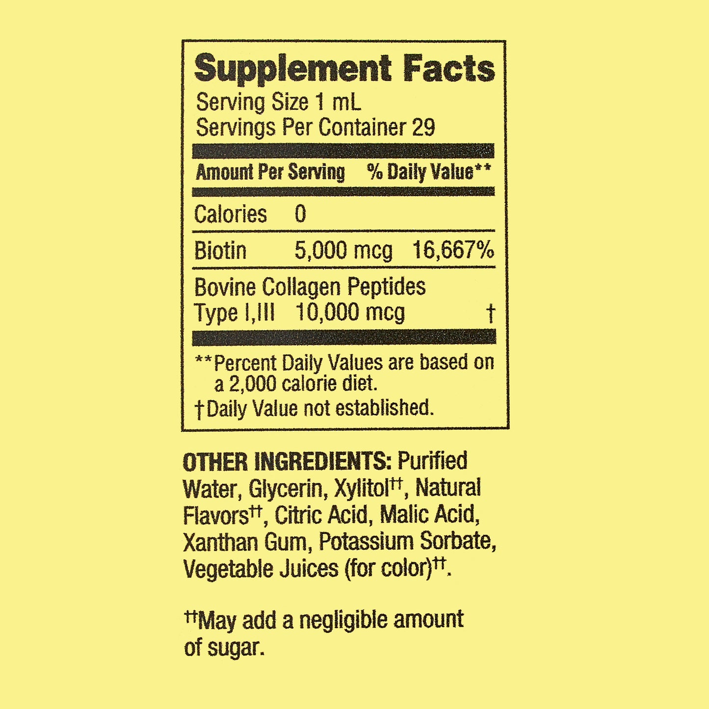 Spring Valley Biotina y Colágeno Líquido 15000 Mcg 29 dosis