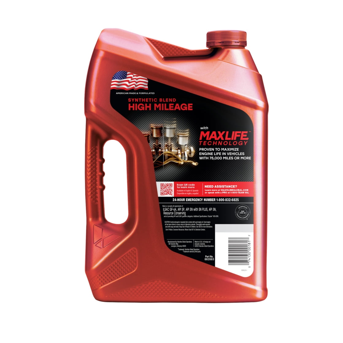 Valvoline High Mileage MaxLife 10W-30 4.73 Litros