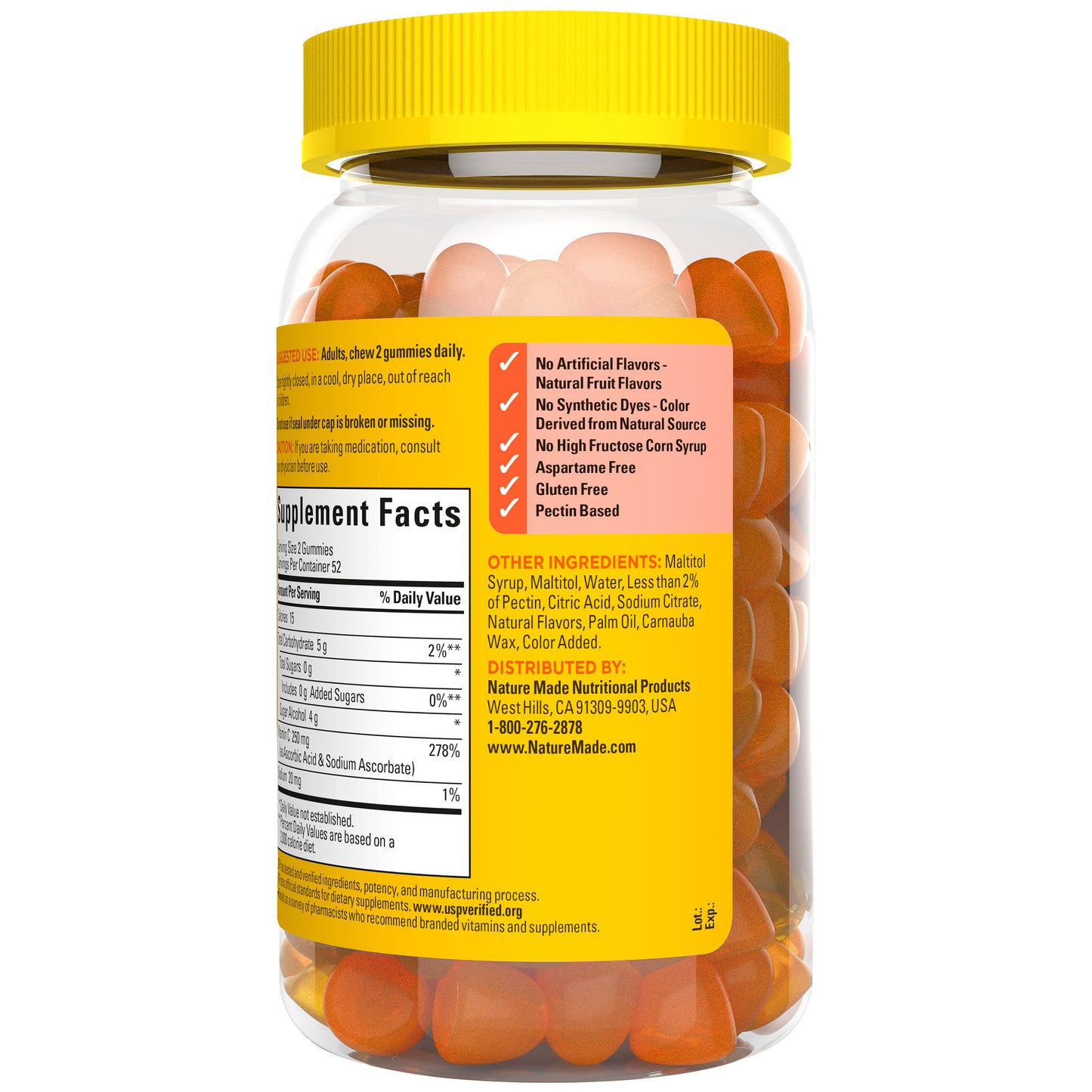 Nature Made Cero Azúcar Vitamina C 104 gomitas