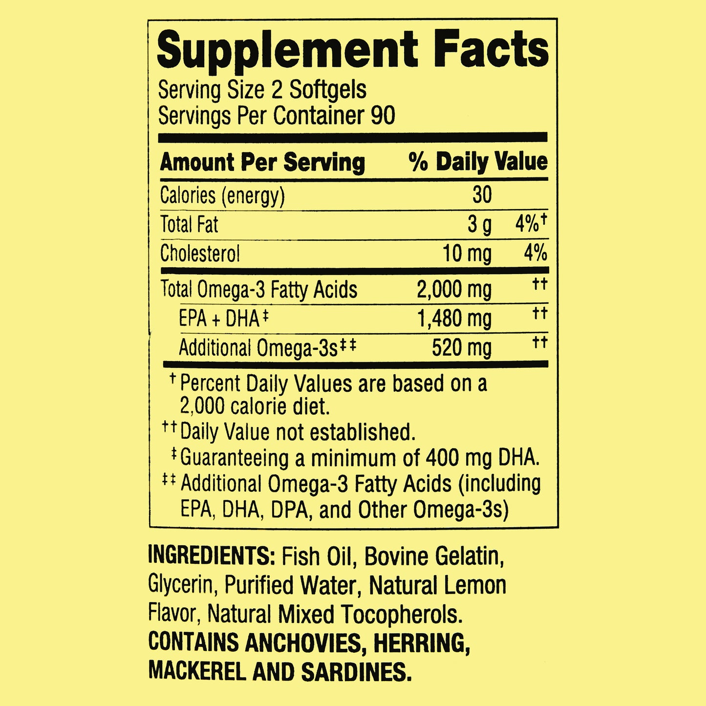 Spring Valley Omega-3 Fish 2000 mg, 180 Unidad