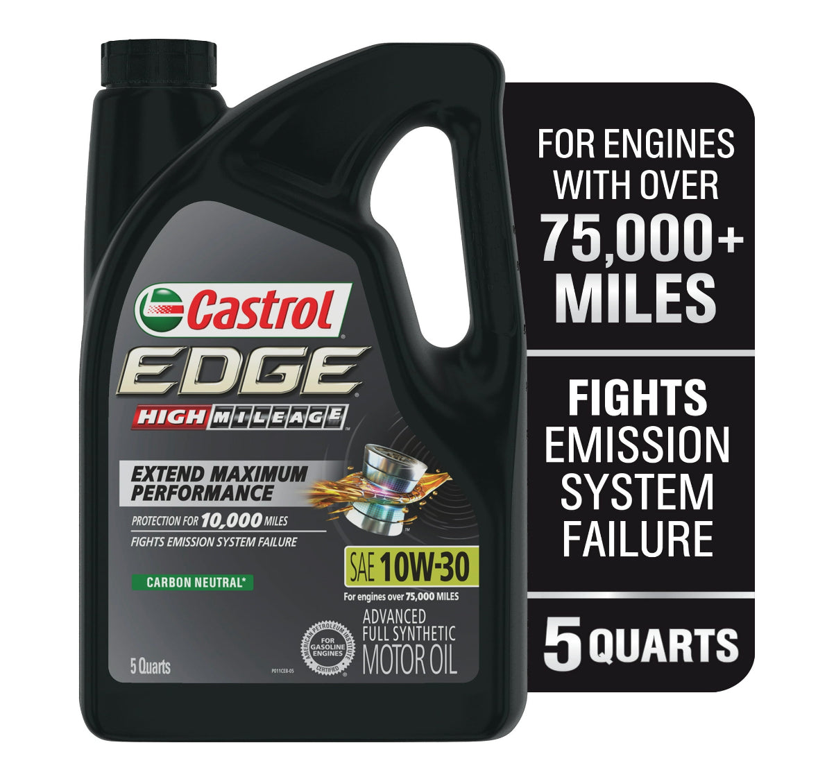 Aceite Castrol Edge 10w-30 Alto Kilometraje 100% Sintético
