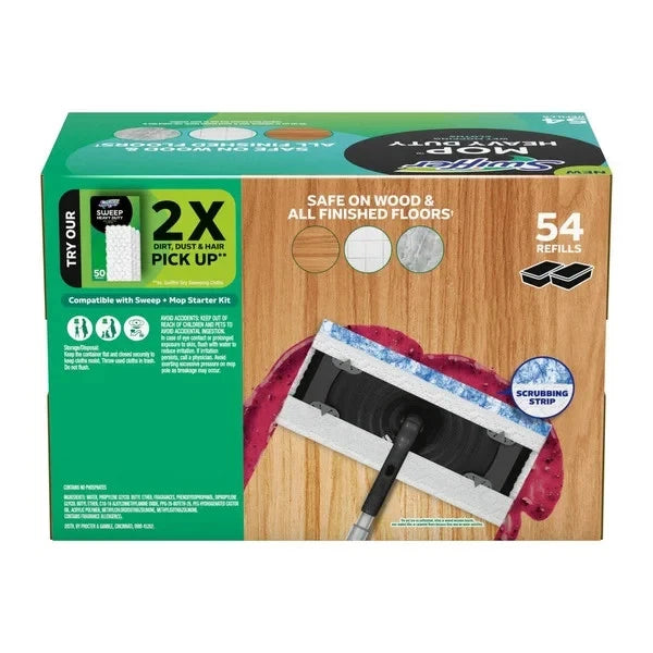 Swiffer Mop heavy duty febreze lavender 2 pack 27 54 wet cloths