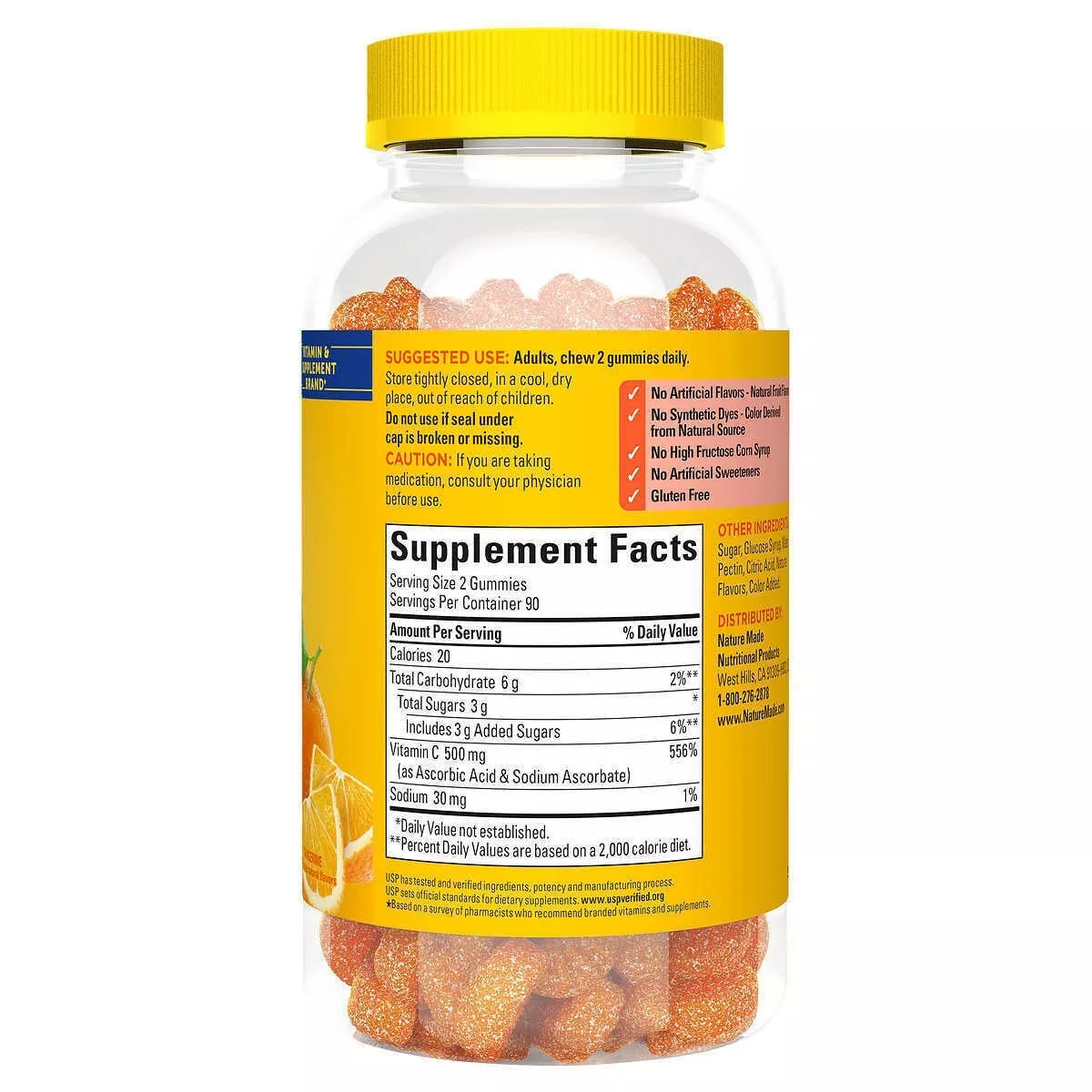 Nature made Vitamina C 500 mg 180 gomitas