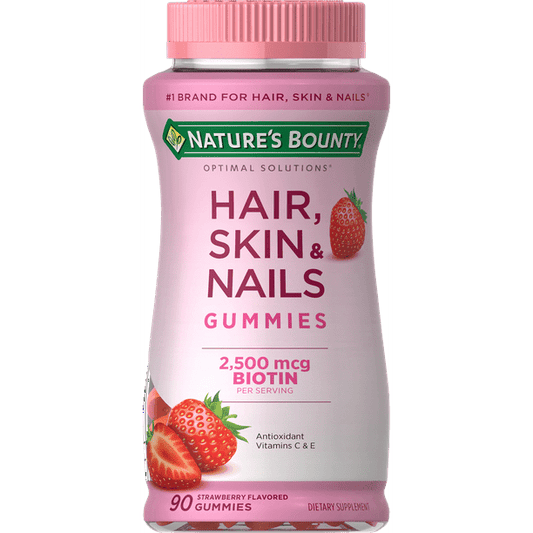 Nature's Bounty Vitaminas para el Cabello, Piel y Uñas con Biotina, Gomitas 90pzs