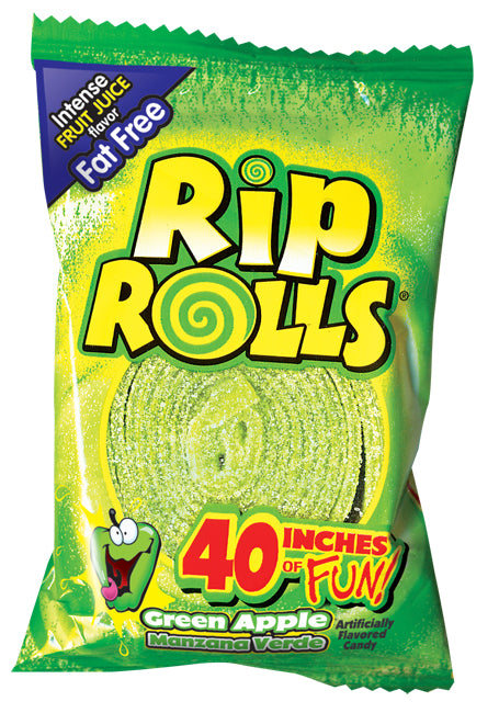 Rip Rolls Manzana Verde  1.4 Ounce