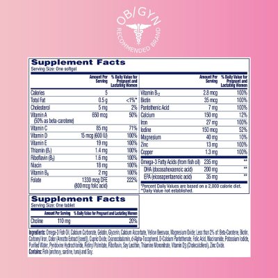 One A Day Women's Prenatal Advanced Mulitvitamins  Tablets 2 pk 90 Softgels