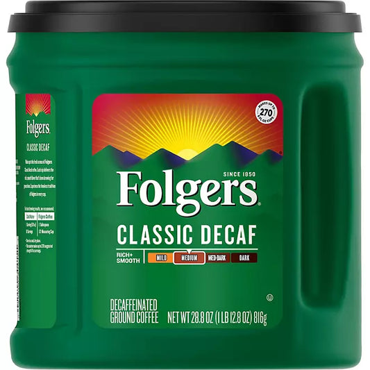 Cafe Folgers Descafeinado Classic Roast  816g