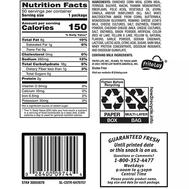 Chester's Flamin' Hot Fries 50pzs/28.3g