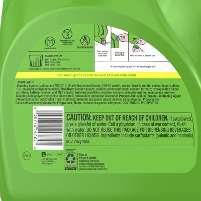 Gain + Oxi Liquid Laundry Detergent, Moonlight Breeze, 159 Loads, 170 fl. oz.