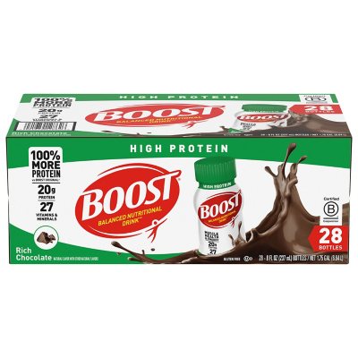 BOOST High Protein Nutritional Drink, Chocolate 8 fl oz 28 ct.